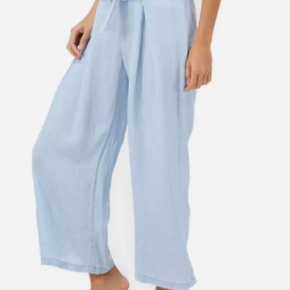 Billy T Light Blue Wide-Leg Pants Size M